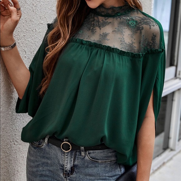 Boho Oversized Loose Fit Dolman Sleeve Top Blouse Black - Picture 8 of 13